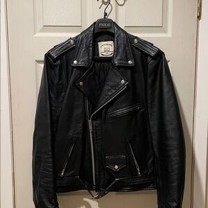 Black Leather Biker Jacket